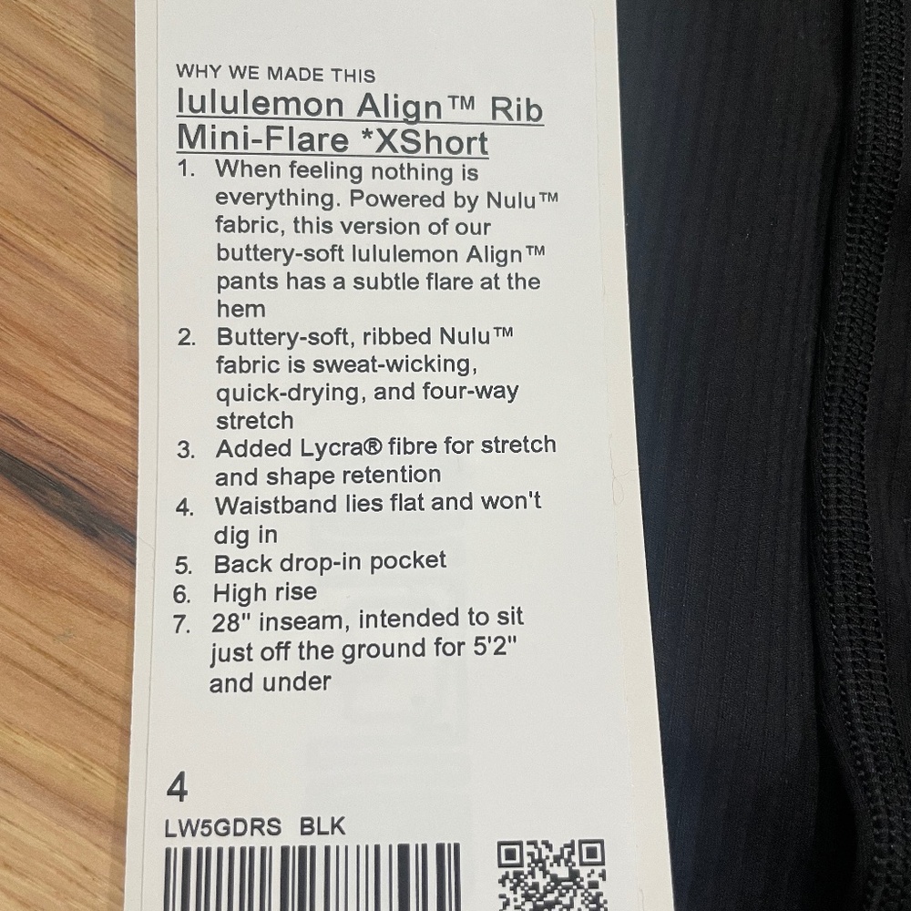 Lululemon align ribbed mini flare XShort